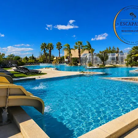 Le Tropical Mobil 6 Personnes - A 200m - Parc Aquatique - 5 Etoiles Les Dunes Campingplatz Torreilles