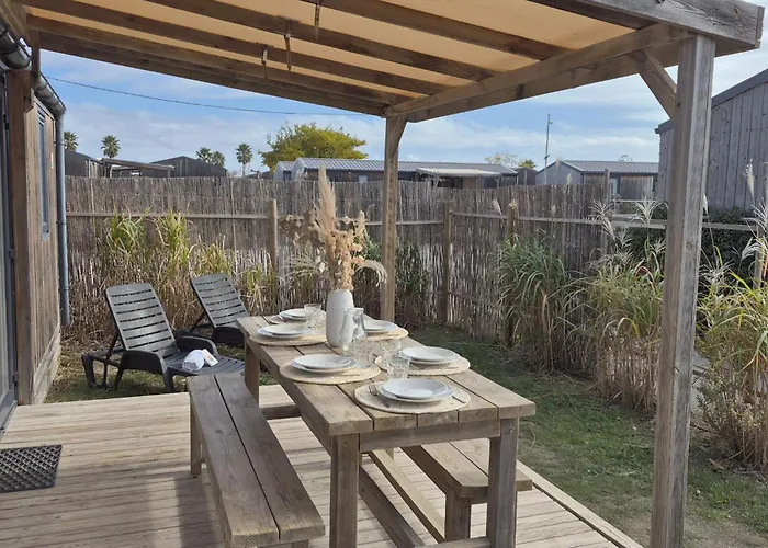 Campingplatz Le Tropical Mobil 6 Personnes - A 200m - Parc Aquatique - 5 Etoiles Les Dunes